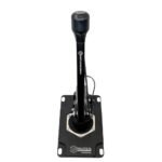 Subaru BRZ / Toyota GT86 / Scion FRS short shifter, 315mm black CNC-machined 6082-T6 aluminum handle with gear locking button and full-coverage base plate.