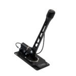 Subaru BRZ / Toyota GT86 / Scion FRS short shifter, 315mm black CNC-machined 6082-T6 aluminum handle with gear locking button and full-coverage base plate.