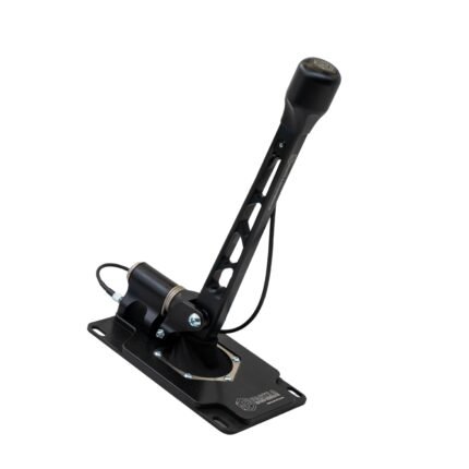 Subaru BRZ / Toyota GT86 / Scion FRS short shifter, 315mm black CNC-machined 6082-T6 aluminum handle with gear locking button and full-coverage base plate.