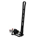 Hydraulic handbrake lever with normal master cylinder position, CNC-machined 6082-T6 aluminum, 410 mm handle, spherical ball bearing pivot, anodized finish (master cylinder not included).