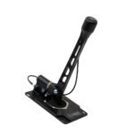 Subaru BRZ / Toyota GT86 / Scion FRS short shifter, 315mm black CNC-machined 6082-T6 aluminum handle with gear locking button and full-coverage base plate.