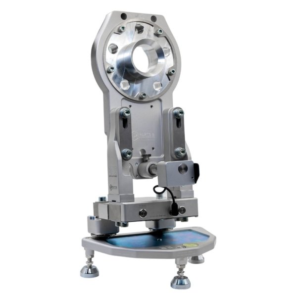 NP Elite Hub Stands – CNC-machined professional motorsport hub stand system with integrated Bluetooth scales and camber measurement