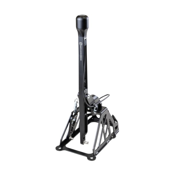 Opel Astra H M32 short shifter โ CNC machined 6082-T6 aluminum billet with gear locking mechanism, black anodized finish
