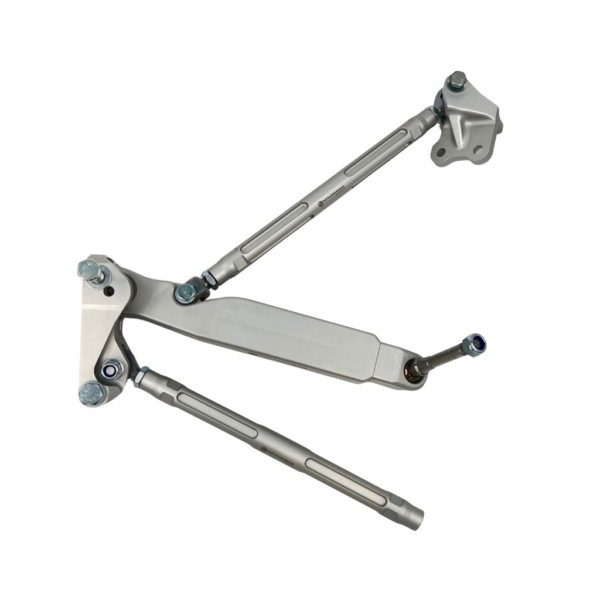 BMW Billet Front Suspension Kit laid out, engineered for the BMW E30, E36 and E46 front axle